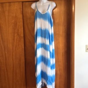 Beautiful tie dye blue and white boutique maxi